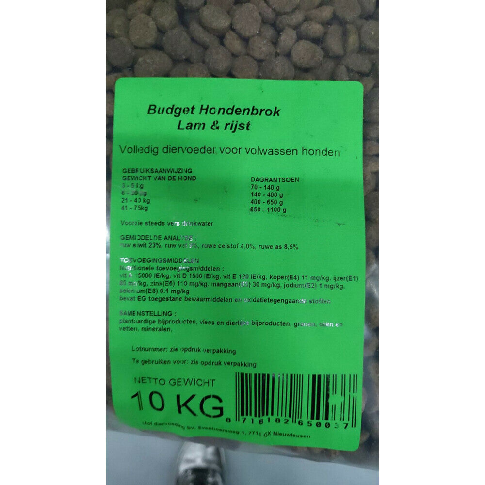  Budget Hondenvoer Adult Lam & Rijst