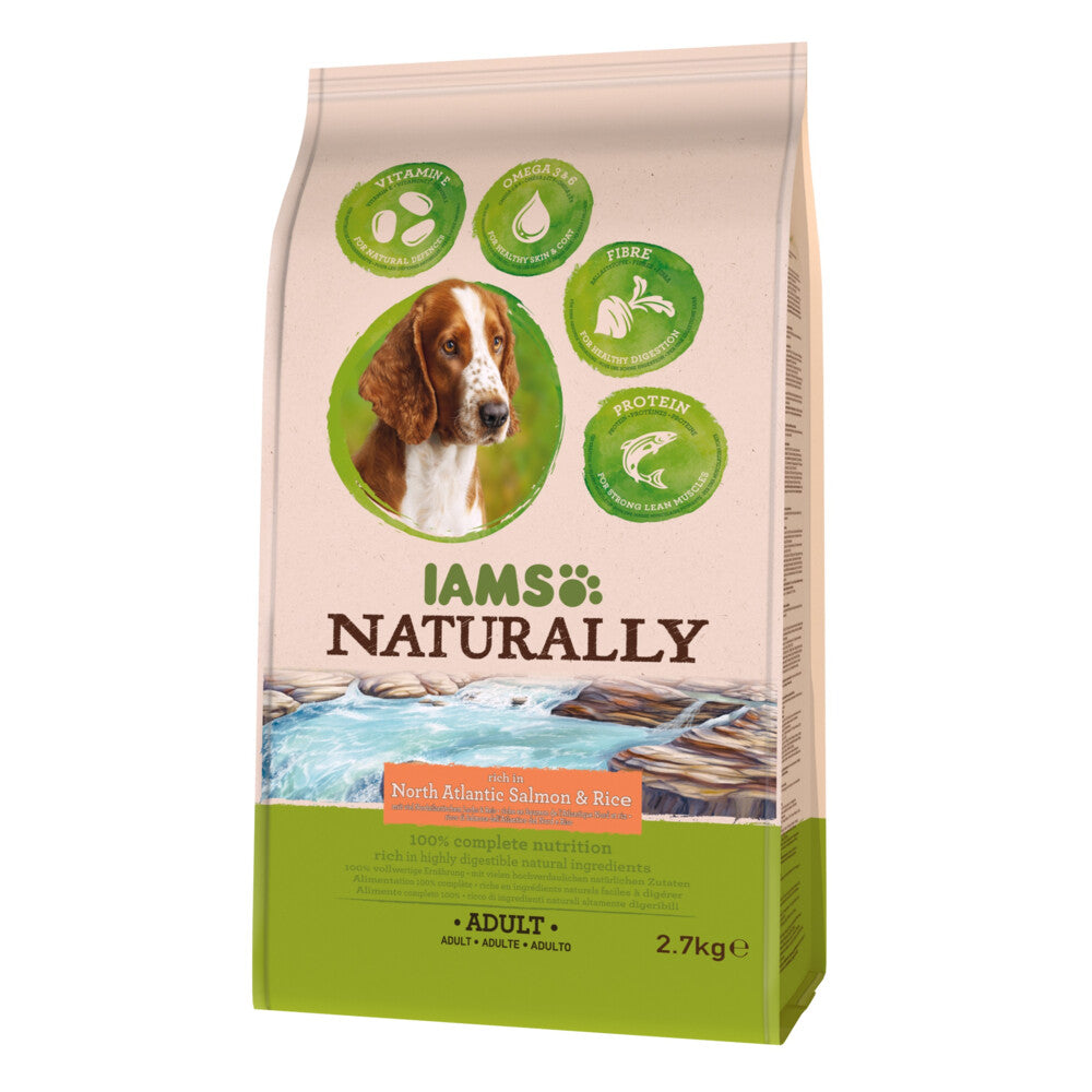  Iams Naturally Dog Adult Atlantische Zalm & Rijst