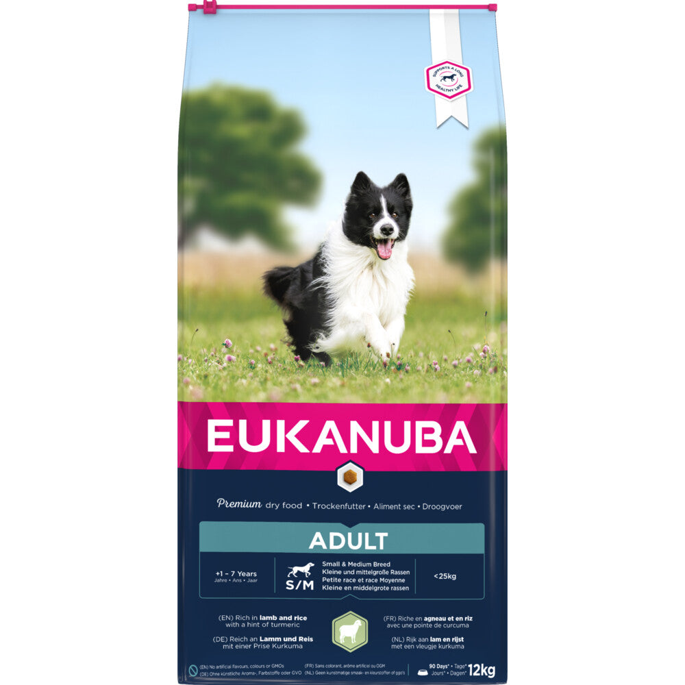  Eukanuba Dog Adult Small - Medium Lam - Rijst