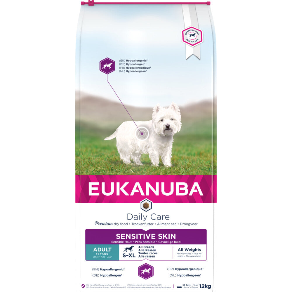  Eukanuba Dog Daily Care Adult Medium Gevoelige Huid
