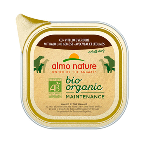 32x Almo Nature Bio Organic Maintenance Hondenvoer Kalf En Groenten