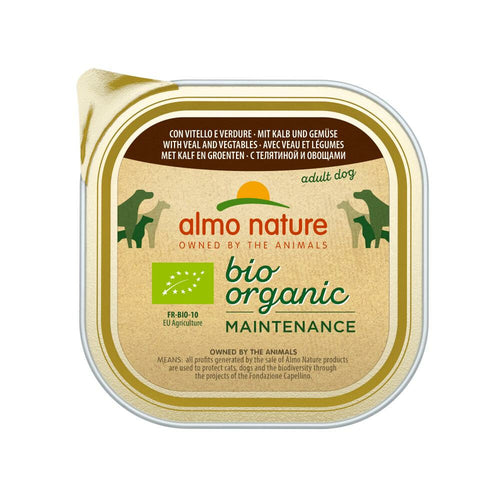  9x Almo Nature Bio Organic Maintenance Hondenvoer Kalf En Groenten