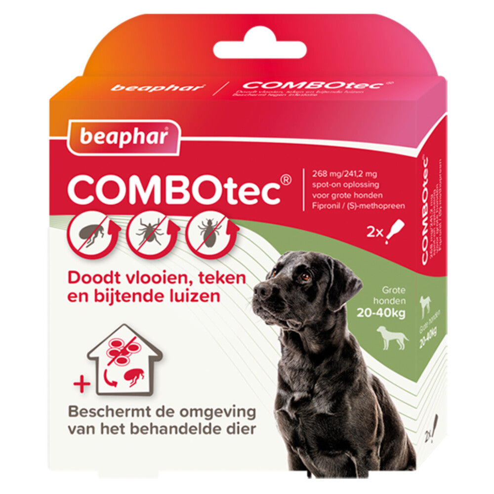  Beaphar Combotec Anti Vlooien En Teken Druppels Hond 20-40 Kg