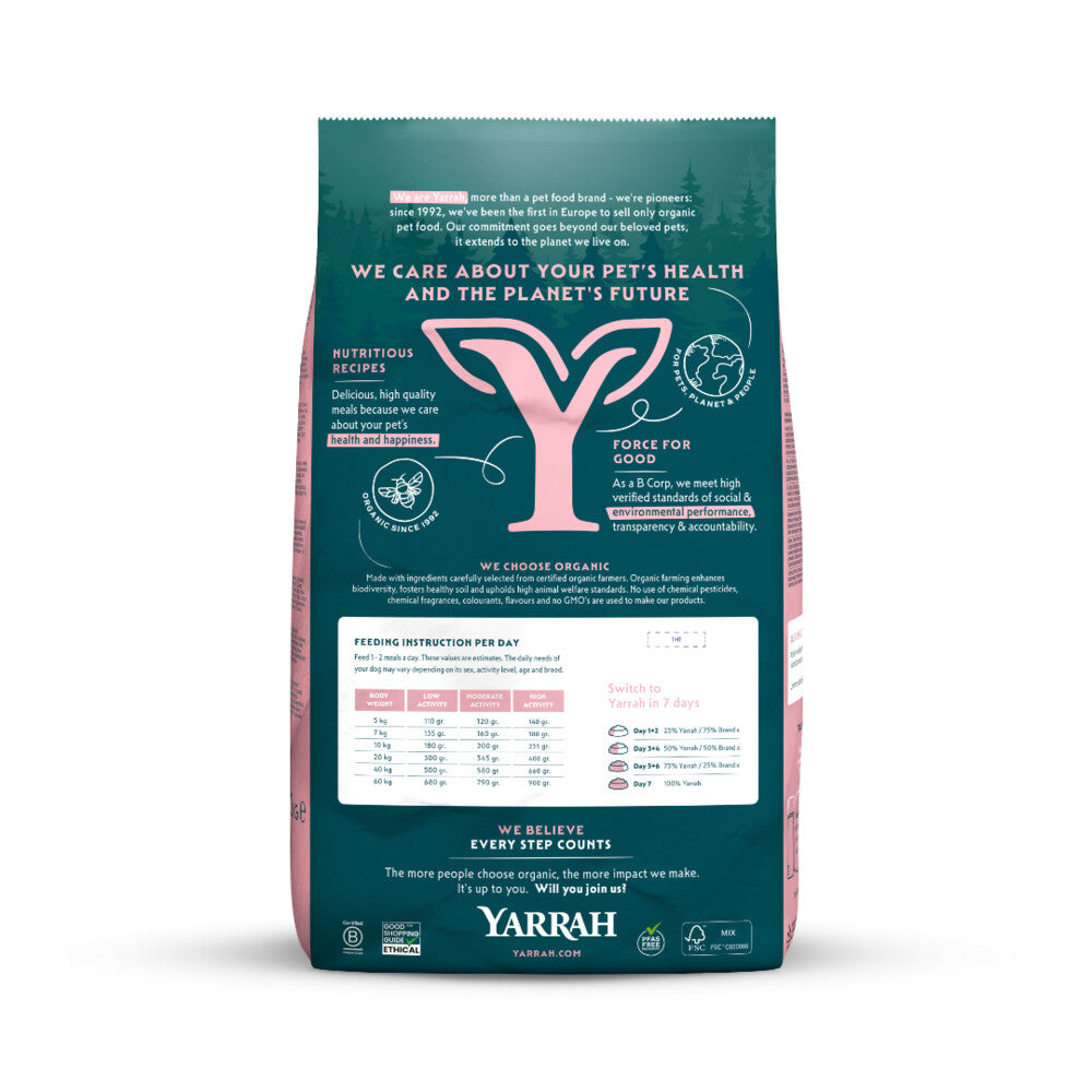  Yarrah Bio Hondenvoer Sensitive Adult Kip - Rijst