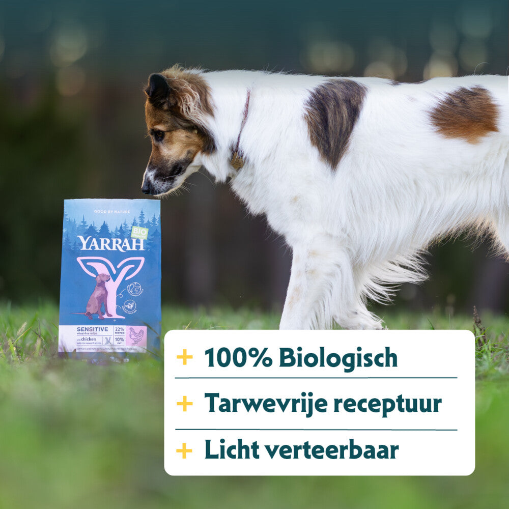  Yarrah Bio Hondenvoer Sensitive Adult Kip - Rijst