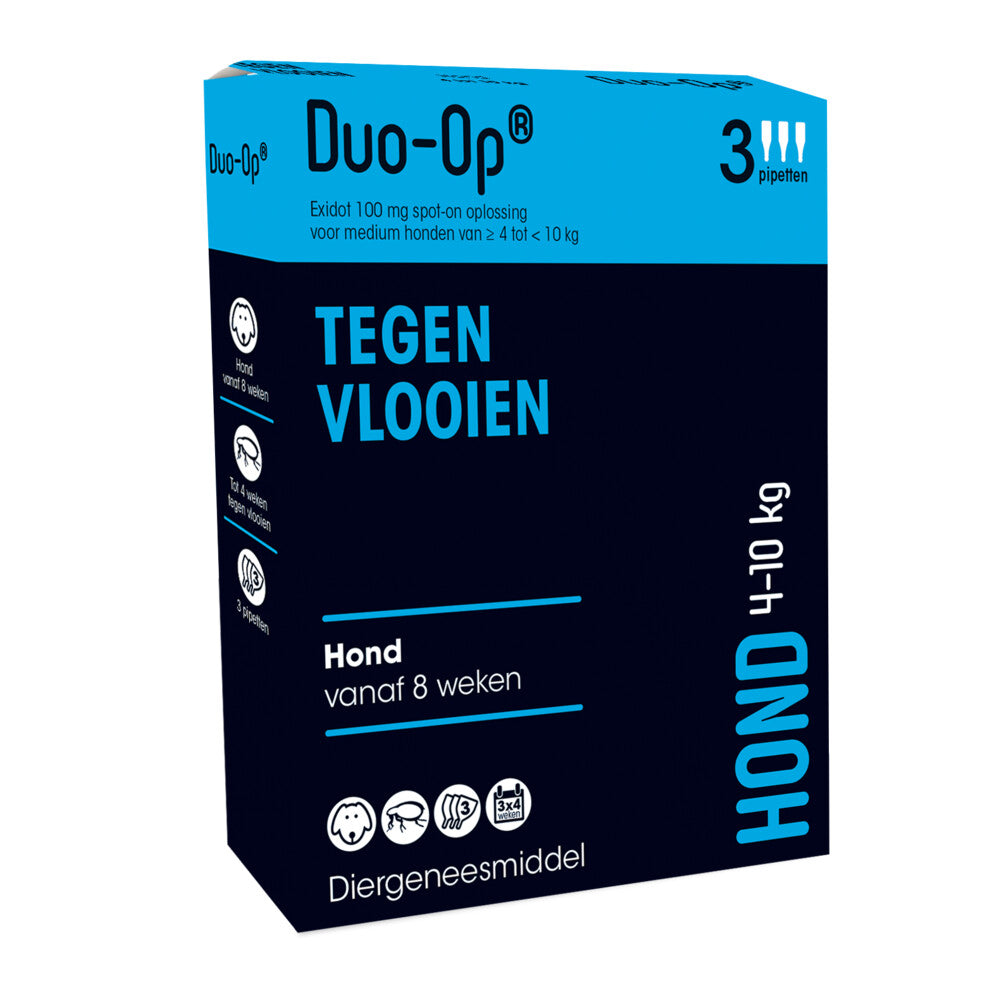  Duo-op Anti Vlooiendruppels Hond 4 - 10 Kg