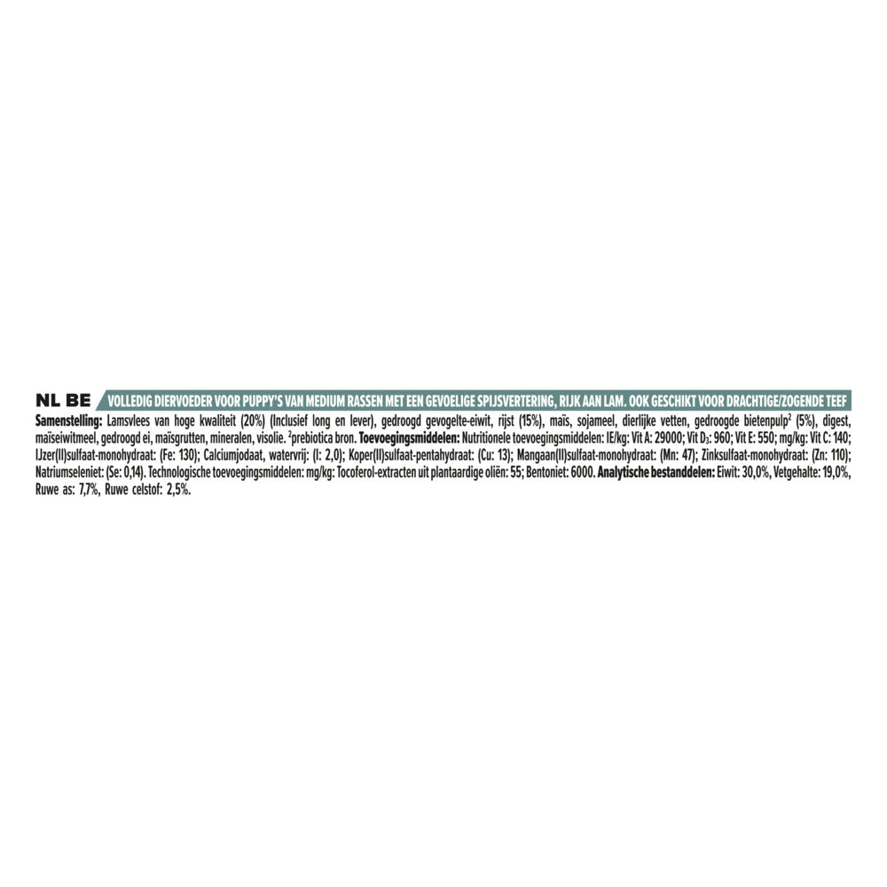  Pro Plan Puppy Medium Sensitive Digestion Lam