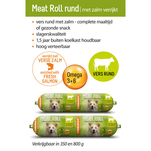  10x Fokker Meat Roll Rund - Zalm
