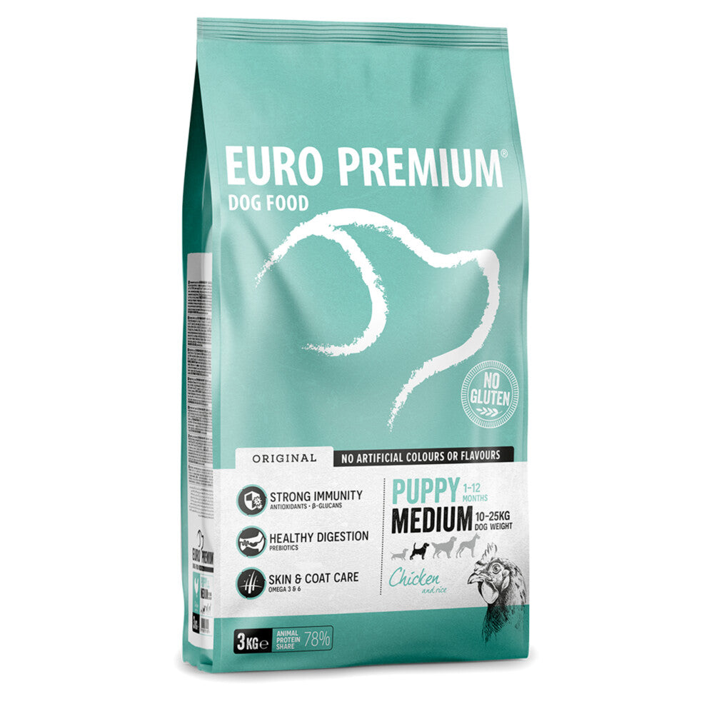  Euro-Premium Puppy Medium Kip - Rijst