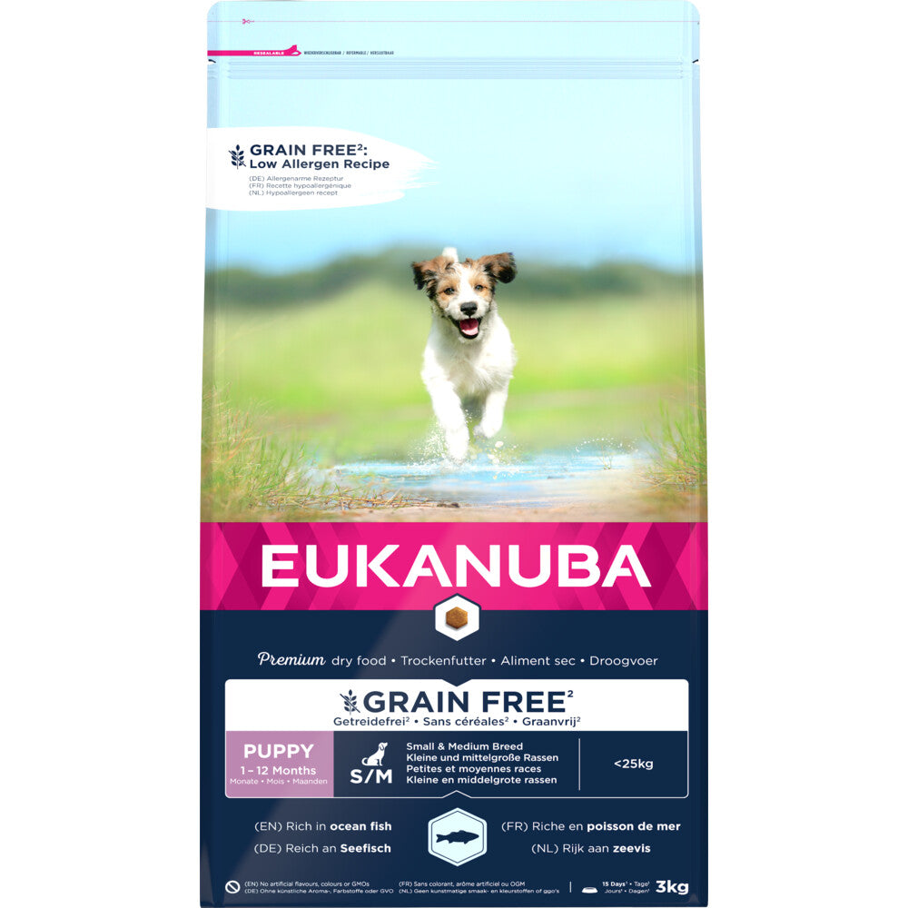  Eukanuba Dog Junior Small - Medium Graanvrij Vis