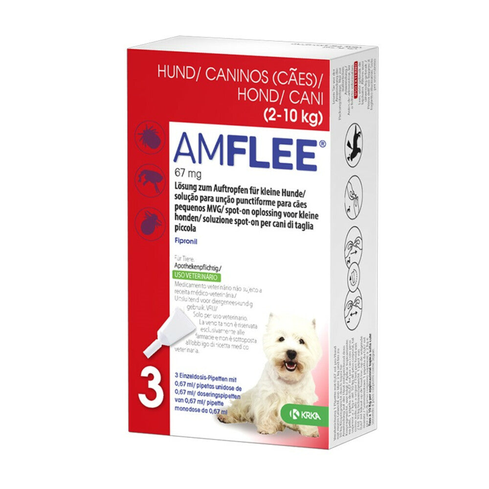  Amflee Spot On Anti Vlooien En Teken Druppels Hond 2-10 Kg