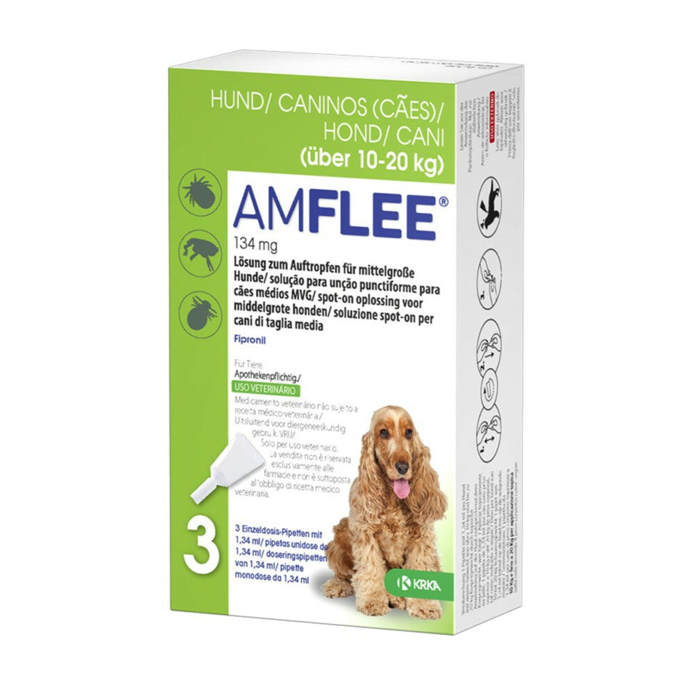  Amflee Spot On Anti Vlooien En Teken Druppels Hond 10-20 Kg