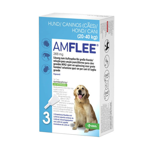  Amflee Spot On Anti Vlooien En Teken Druppels Hond 20-40 Kg
