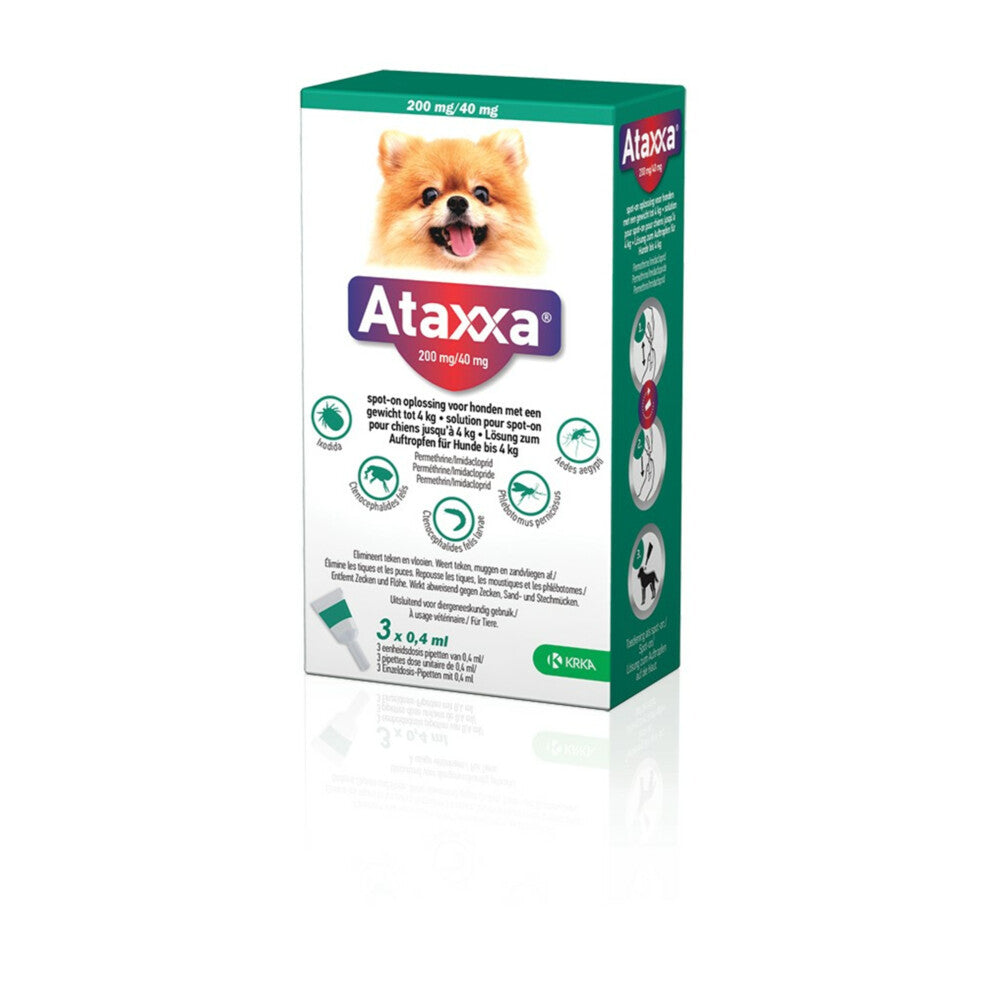  Ataxxa Spot On Anti Vlooien En Teken Druppels Hond Tot 4 Kg