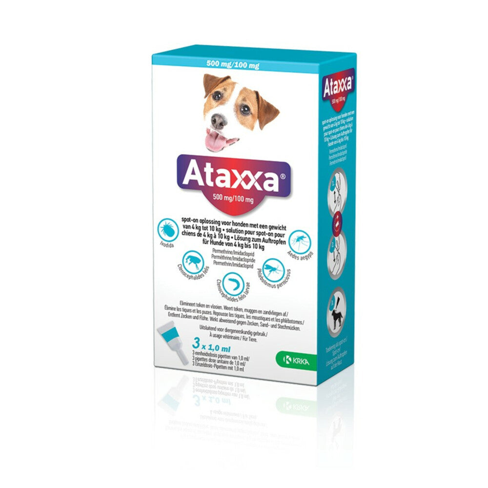  Ataxxa Spot On Anti Vlooien En Teken Druppels Hond 4-10 Kg