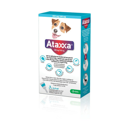  Ataxxa Spot On Anti Vlooien En Teken Druppels Hond 4-10 Kg
