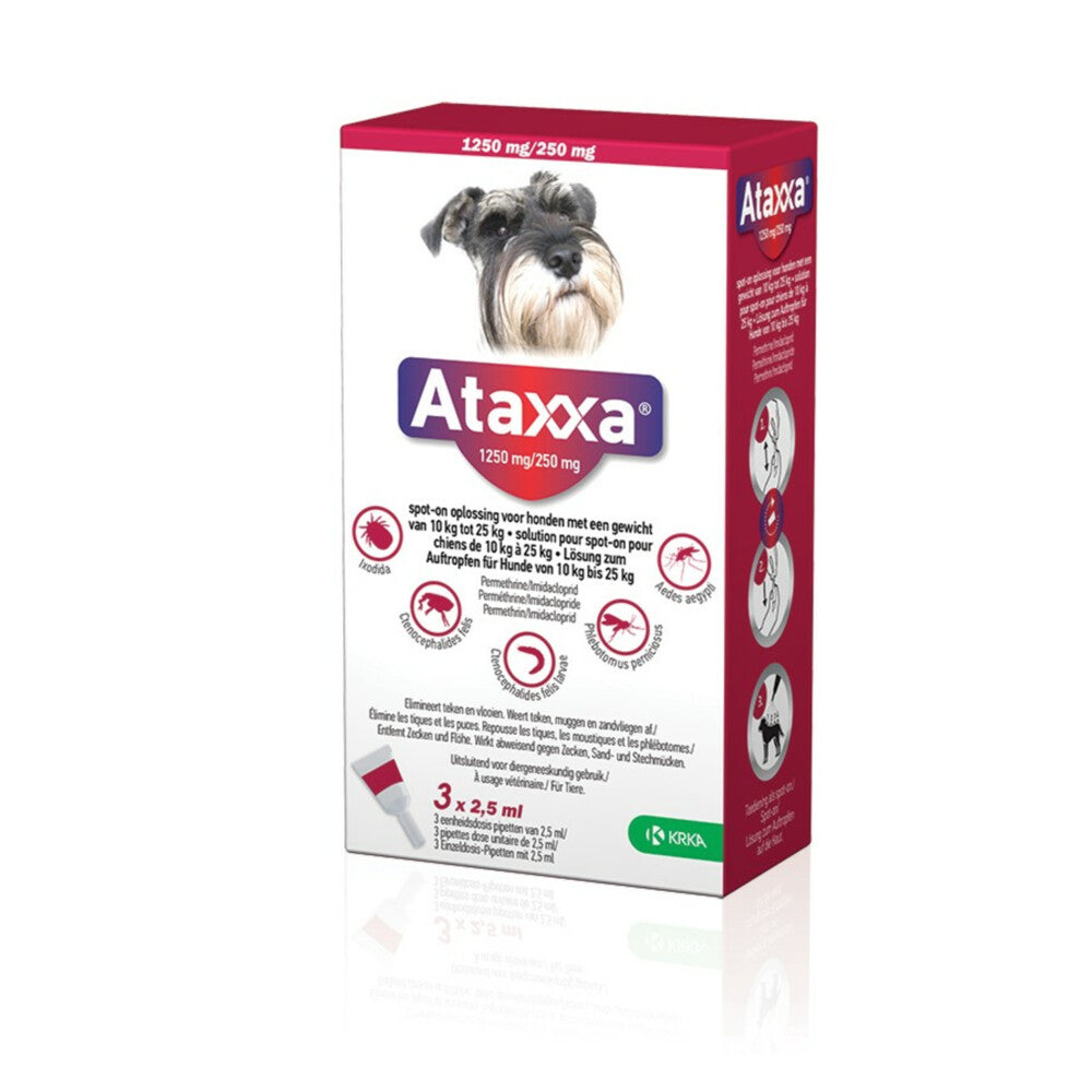  Ataxxa Spot On Anti Vlooien En Teken Druppels Hond 10-25 Kg