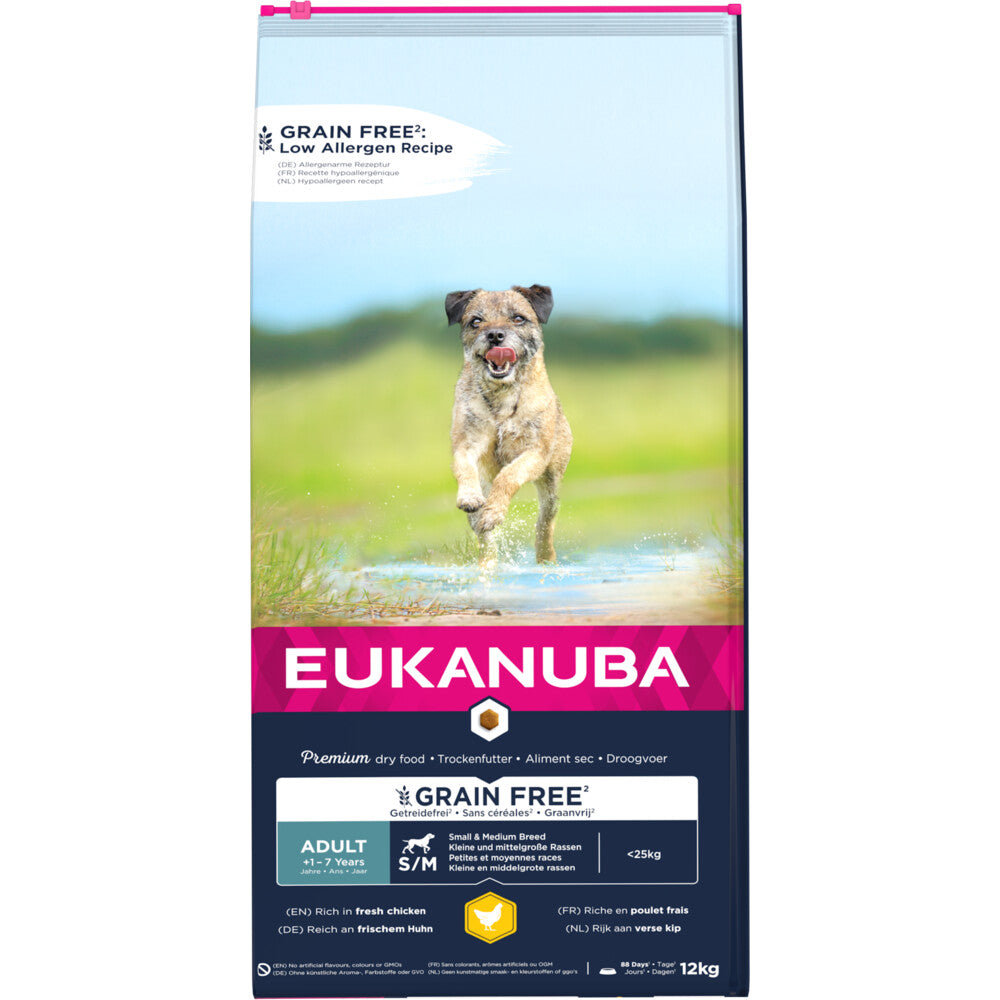  Eukanuba Dog Adult Grainfree Chicken Small - Medium