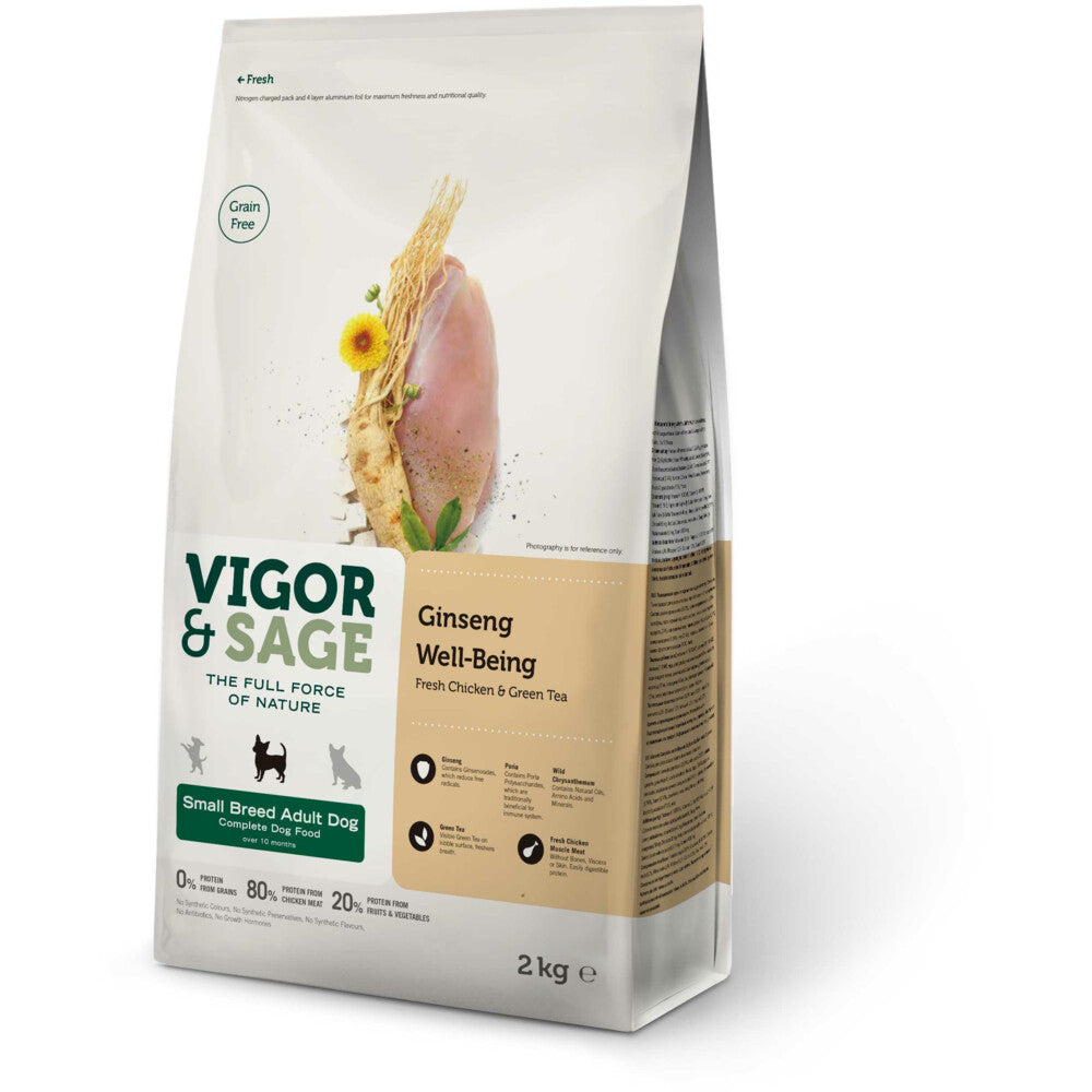  Vigor & Sage Hondenvoer Small Well-Being Ginseng