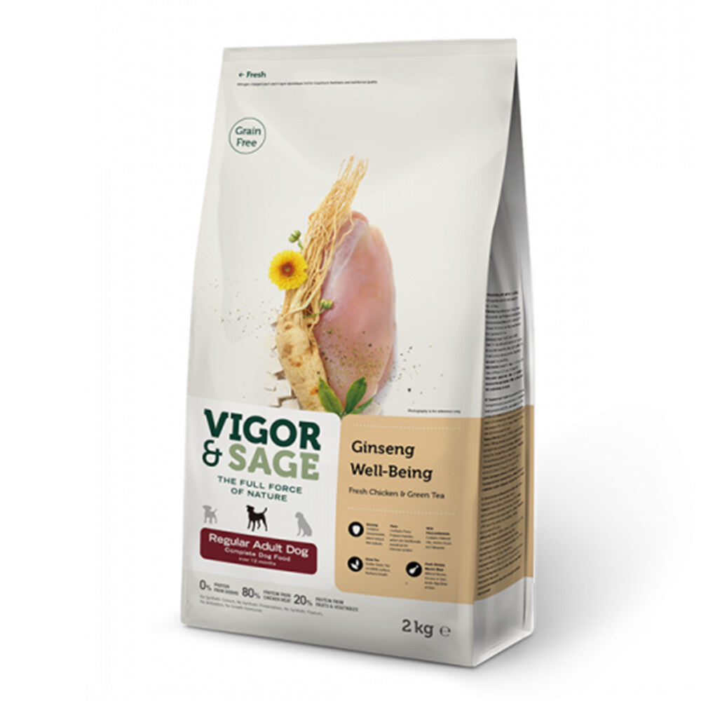  Vigor & Sage Hondenvoer Regular Well-Being Ginseng