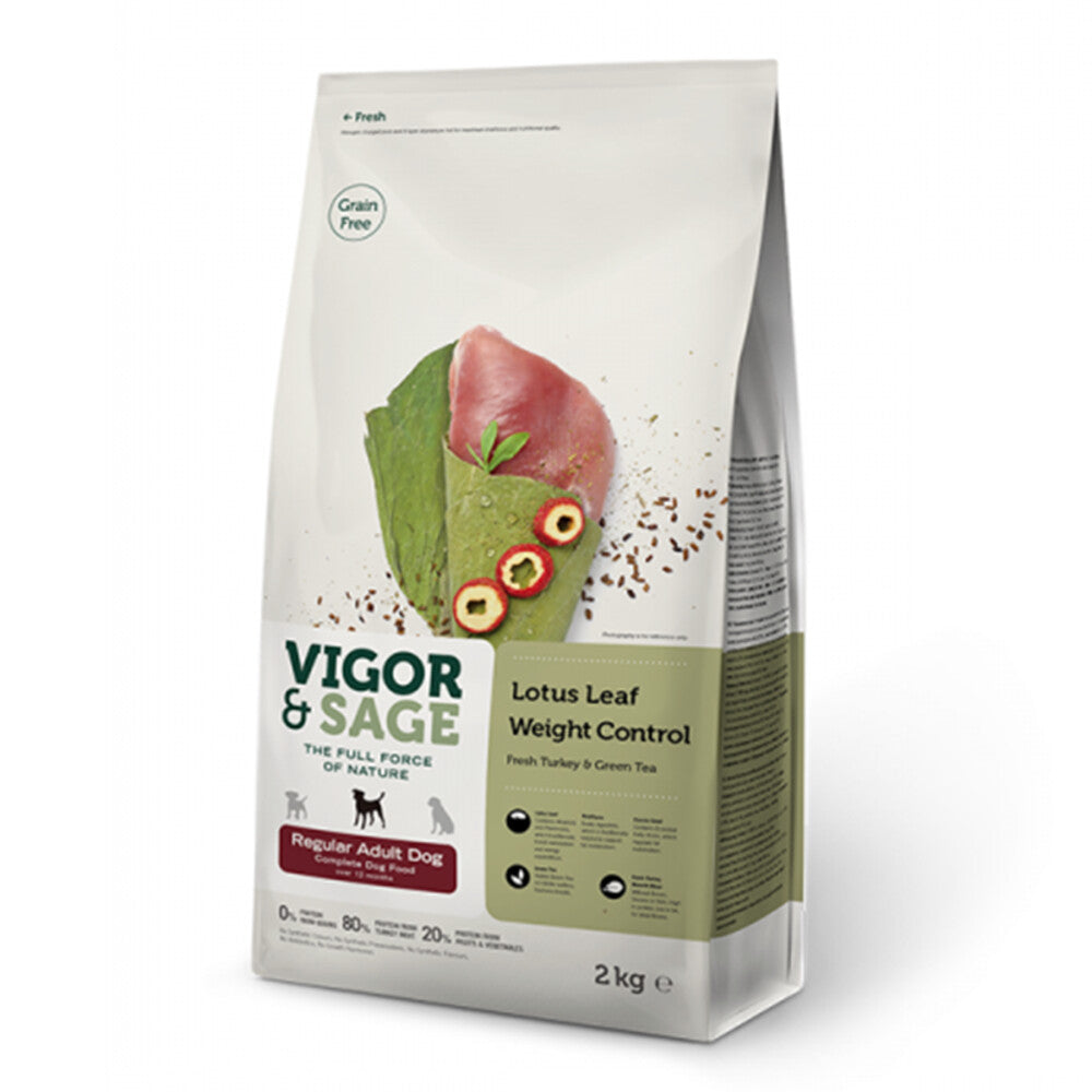  Vigor & Sage Hondenvoer Regular Weight Control Lotus Leaf