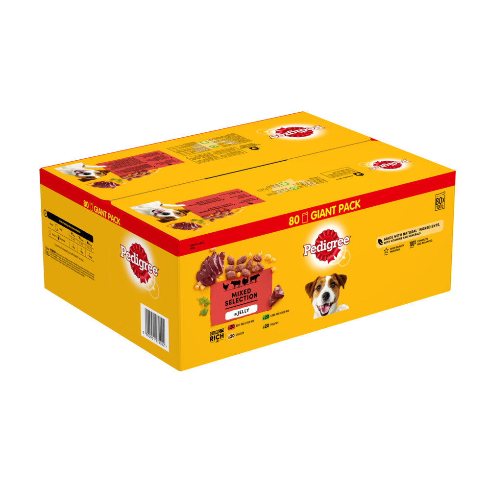  Pedigree Adult Maaltijdzakjes Mixed In Gelei