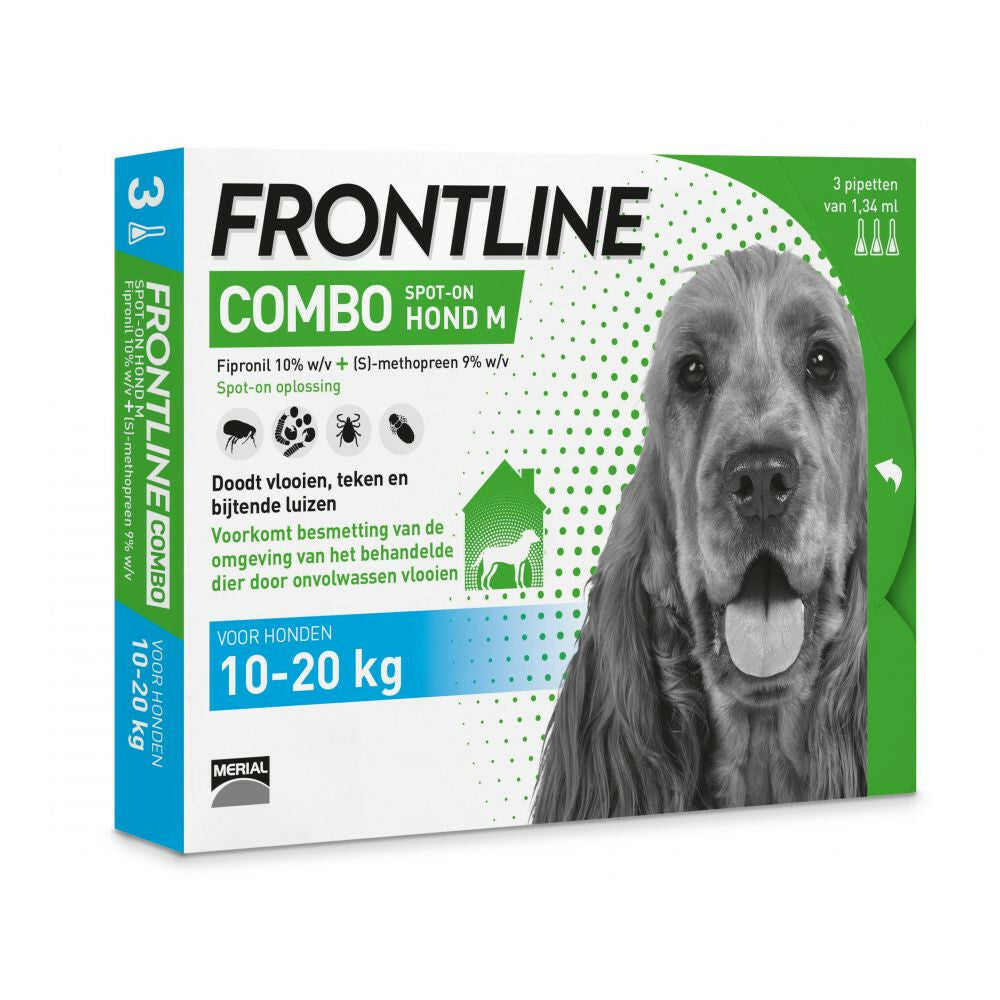  Frontline Combo Spot On Anti Vlooien En Teken Druppels Hond M