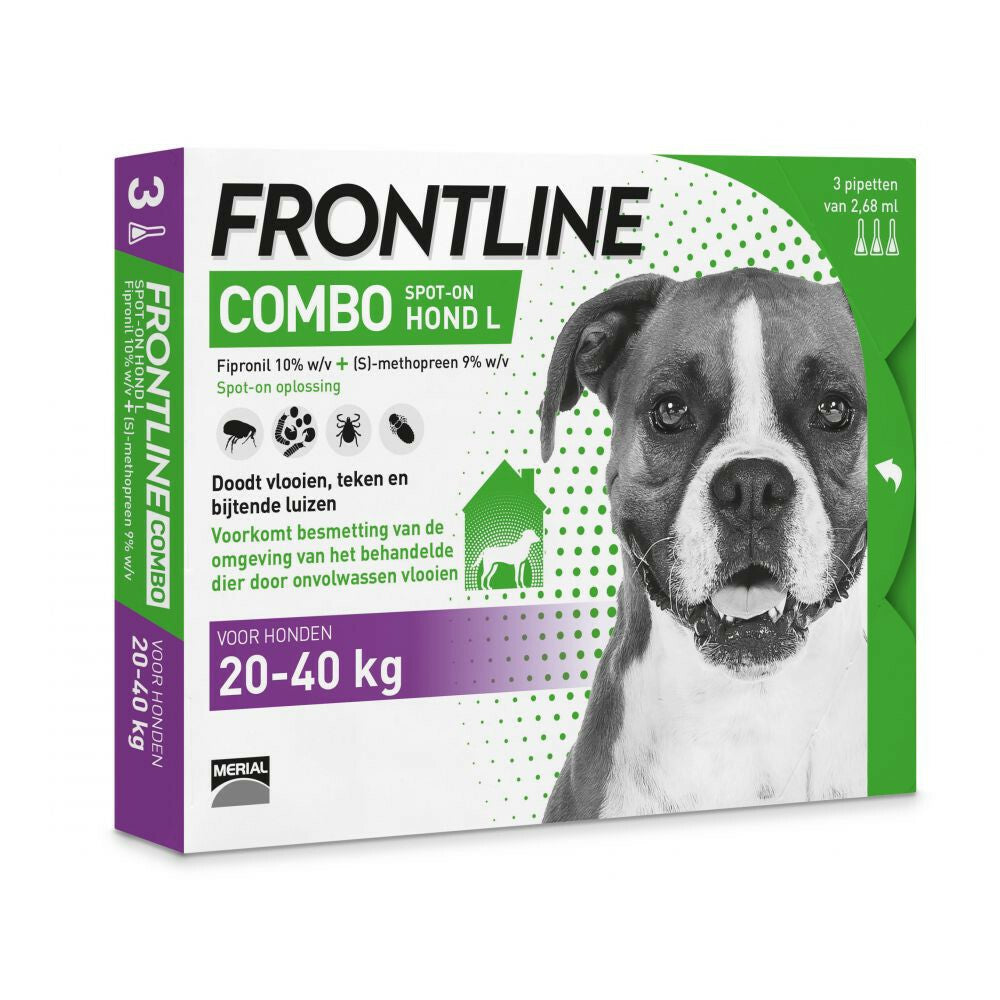  Frontline Combo Spot On Anti Vlooien En Teken Druppels Hond L
