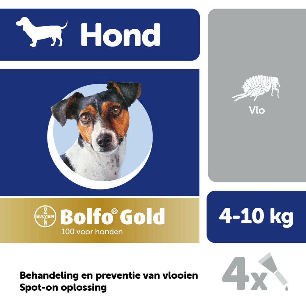  Bolfo Gold Anti Vlooiendruppels Hond 4 - 10 Kg
