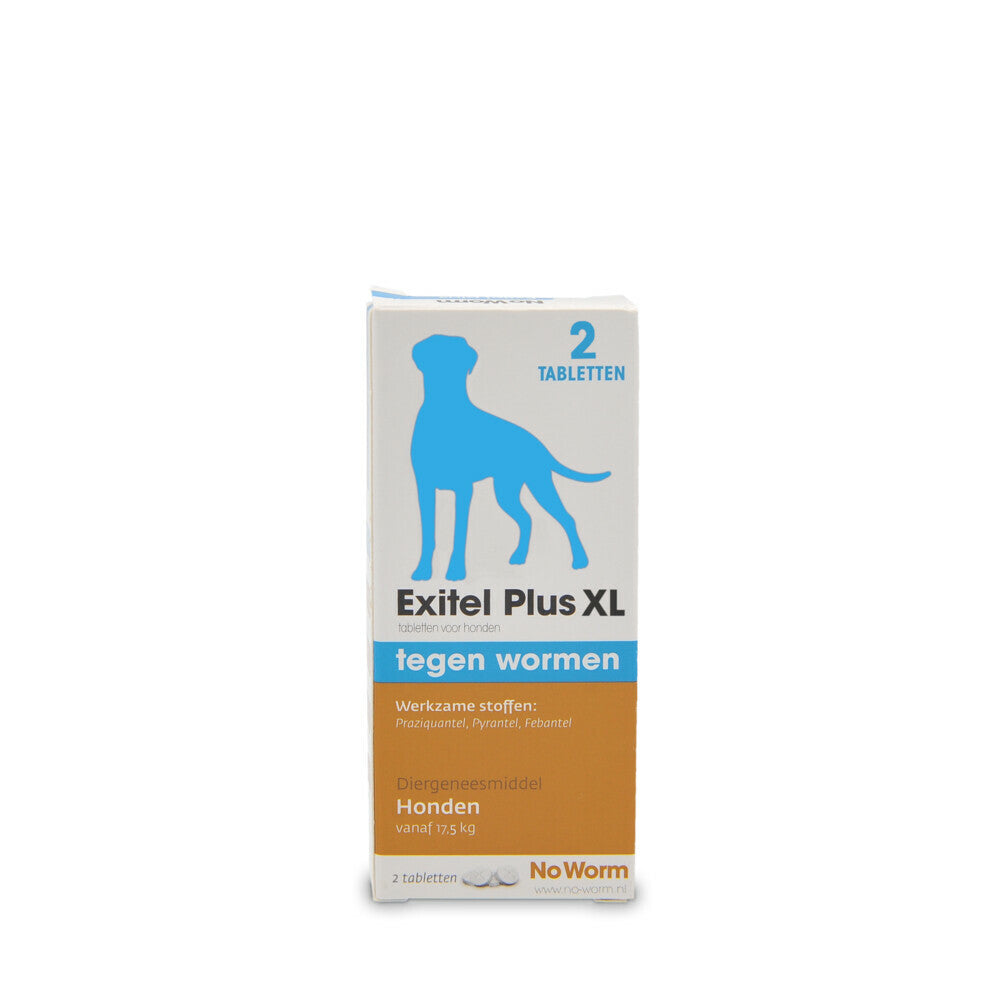  No Worm Exitel Plus Ontworming Tabletten Hond 35 - 50 Kg