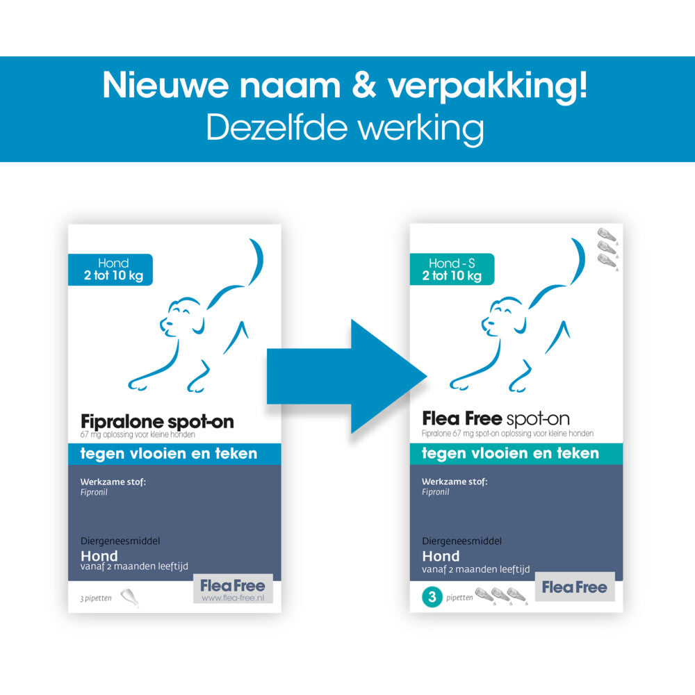 Flea Free Spot On Anti Vlooiendruppels Hond 2 - 10 Kg