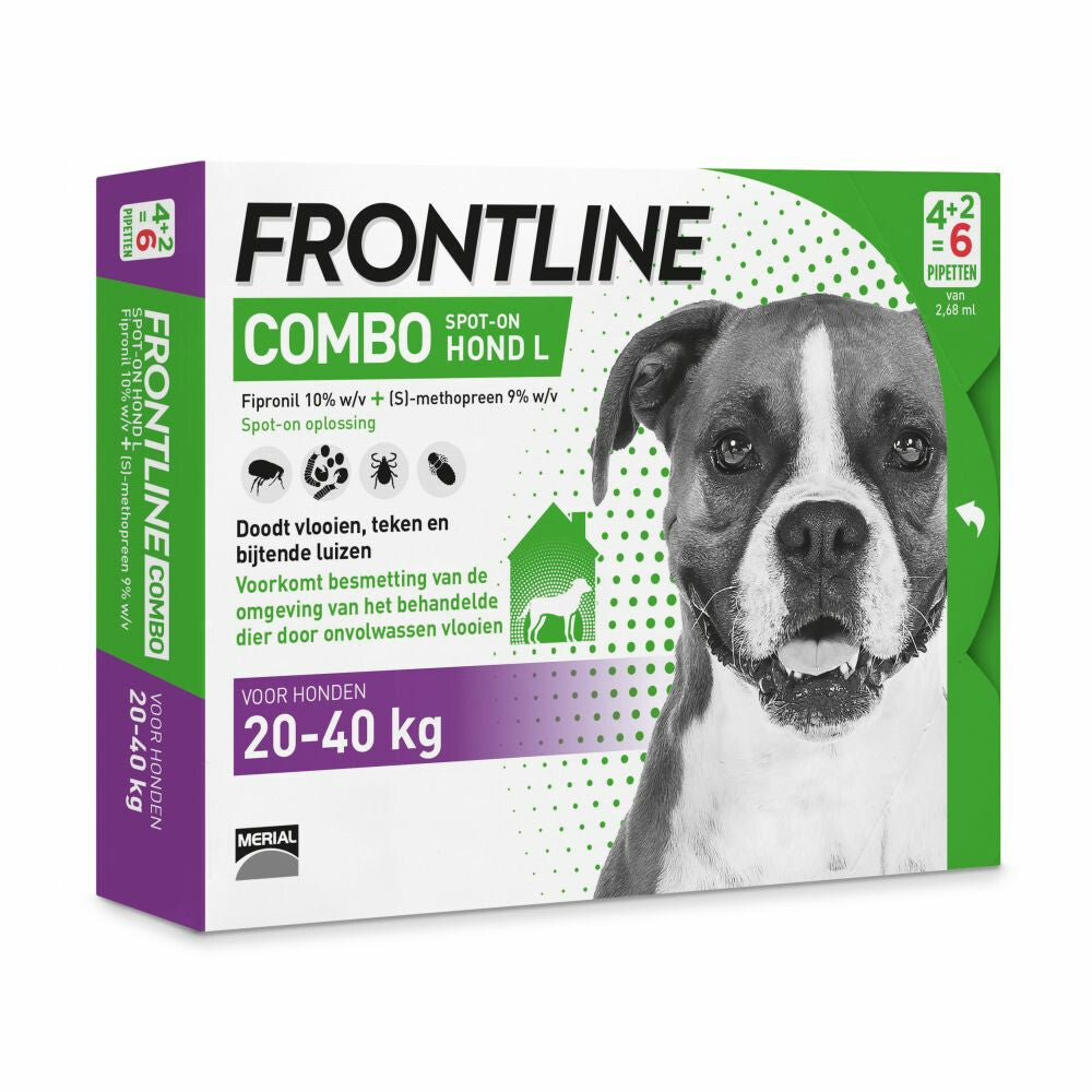  Frontline Combo Spot On Anti Vlooien En Teken Druppels Hond 20 - 40 Kg