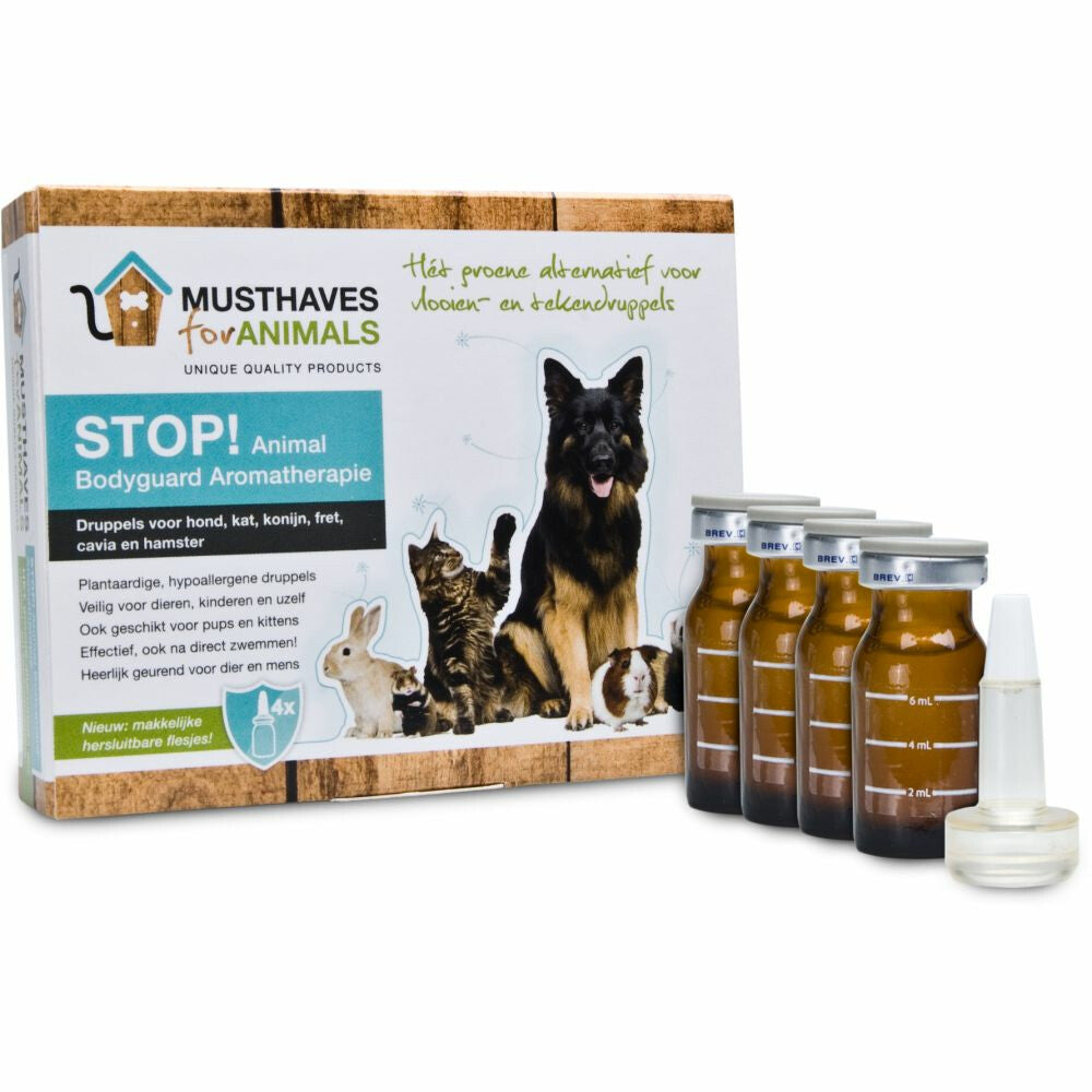  STOP! Animal Bodyguard Aromatherapie Anti Vlooien En Teken Druppels Hond En Kat