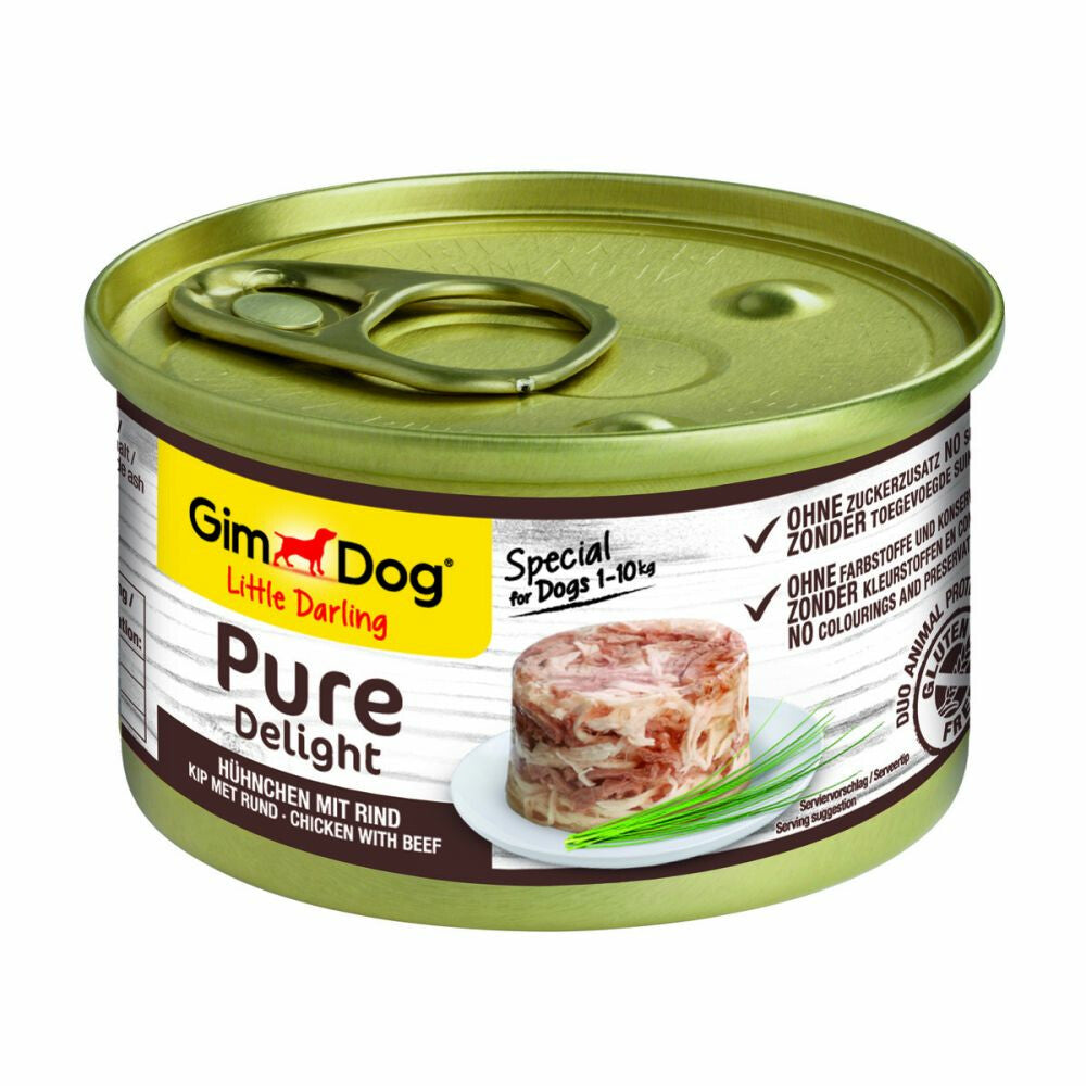  12x GimDog Little Darling Pure Delight Kip - Rund