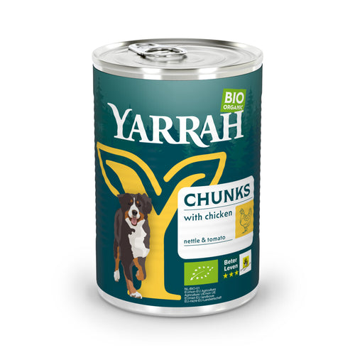  12x Yarrah Bio Hondenvoer Chunks Kip