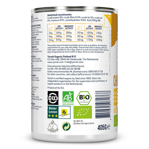  12x Yarrah Bio Hondenvoer Chunks Kip
