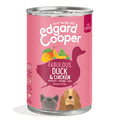  6x Edgard & Cooper Blik Vers Vlees Puppy Hondenvoer Eend - Kip