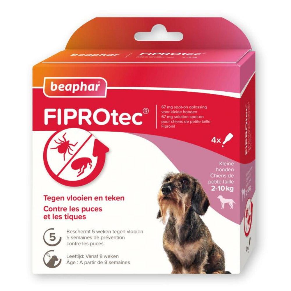  Beaphar Fiprotec Anti Vlooien En Teken Druppels 2 - 10 Kg