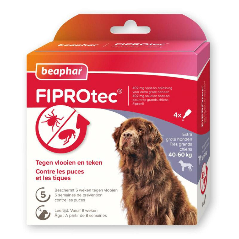  Beaphar Fiprotec Anti Vlooien En Teken Druppels Hond 40 - 60 Kg