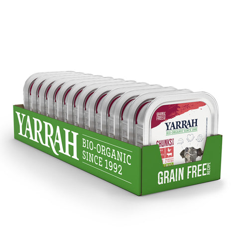  12x Yarrah Bio Hondenvoer Chunks Rund - Kip