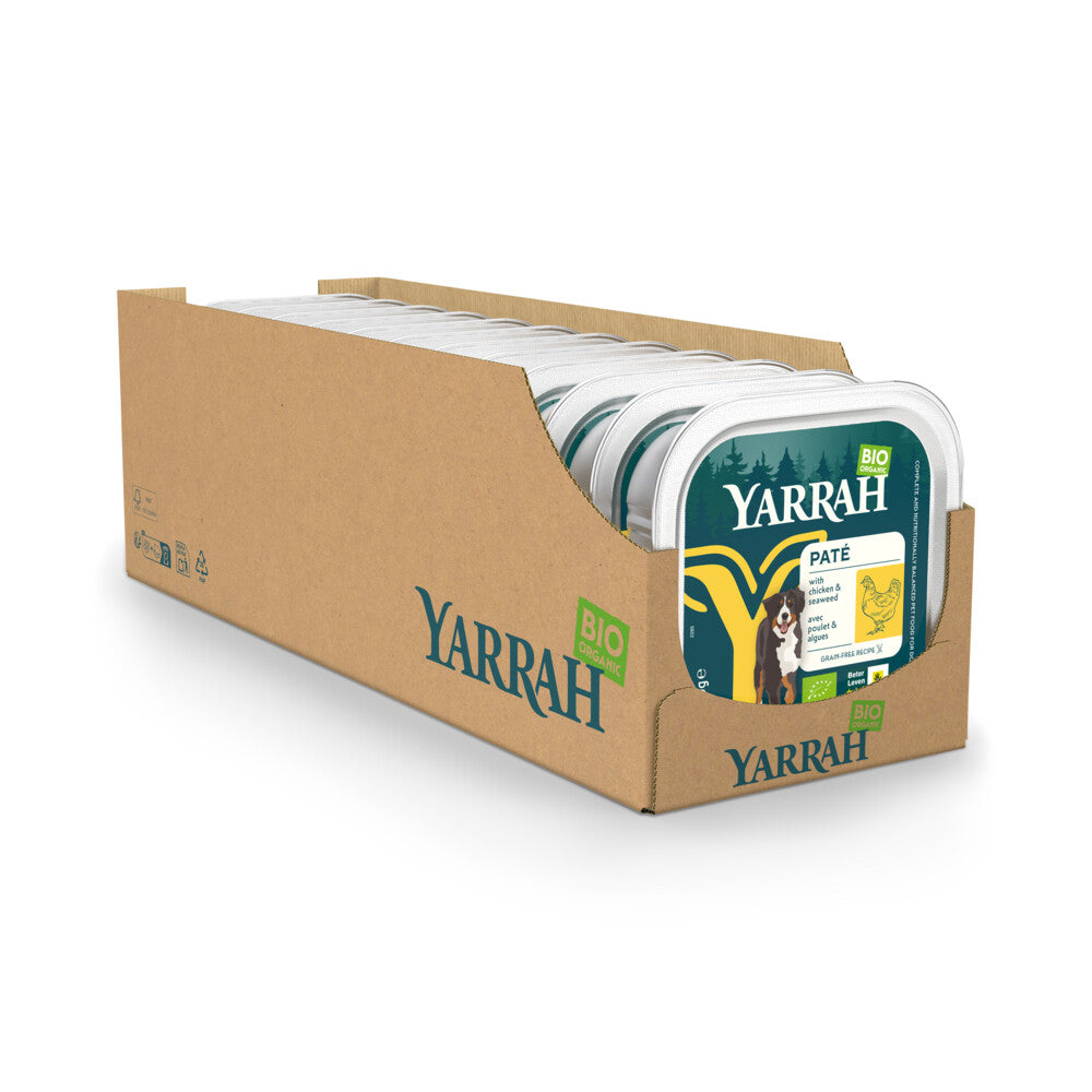  12x Yarrah Bio Hondenvoer Paté Kip